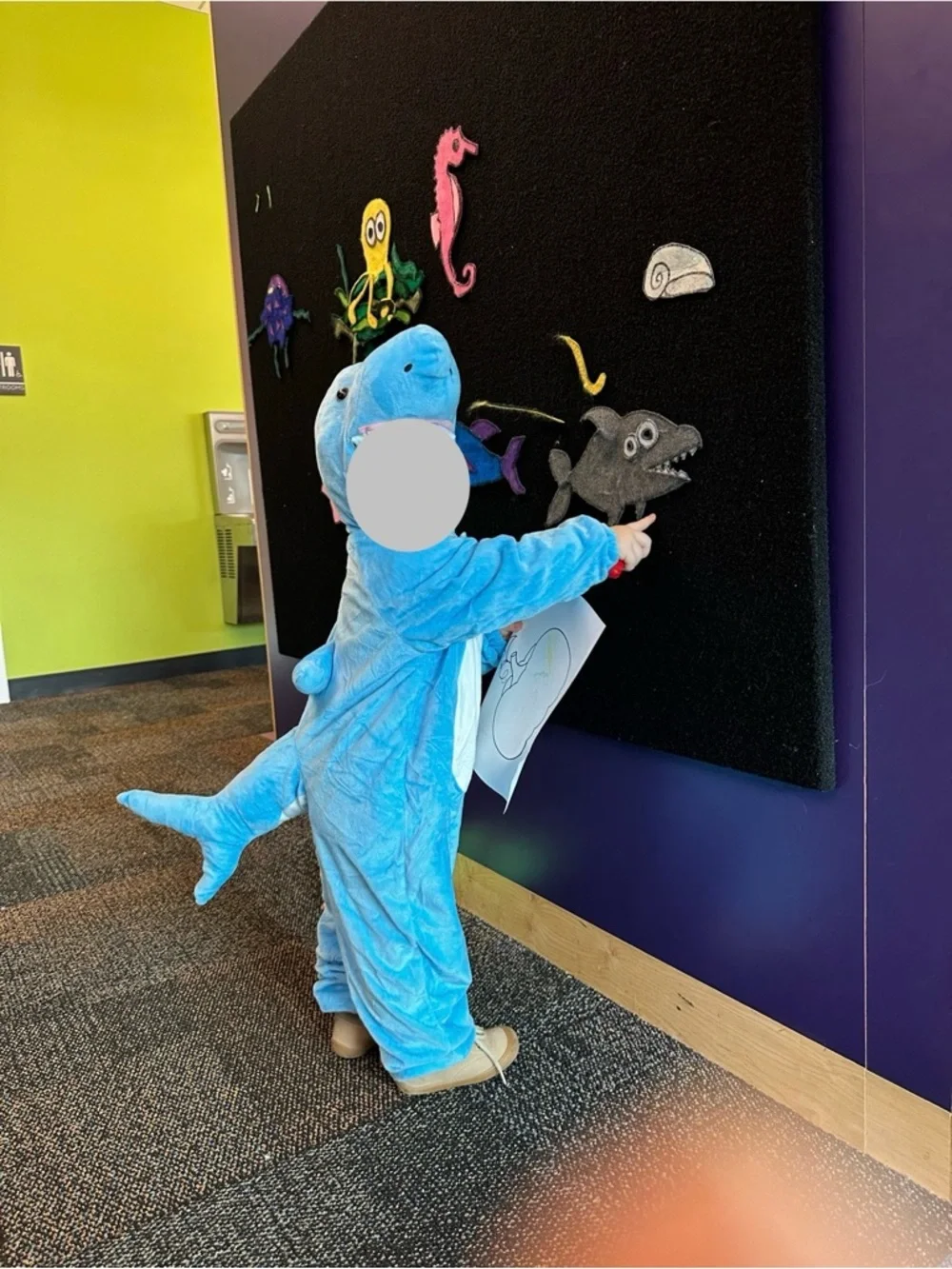 Target Kids Blue and White Sharks Onesie Costume - Picture 8 of 8